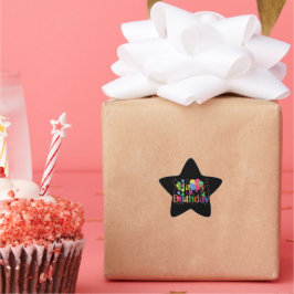 Adesito Estrela Feliz aniversário, festiva comemoração de aniversá