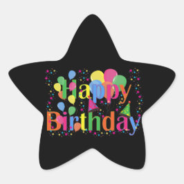 Adesito Estrela Feliz aniversário, festiva comemoração de aniversá