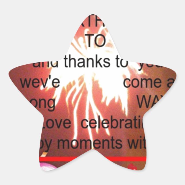 Adesito Estrela Feliz aniversário para nós, Impressão de Arte (Frente)