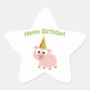 Adesito Estrela Feliz aniversário! Porco Cujo