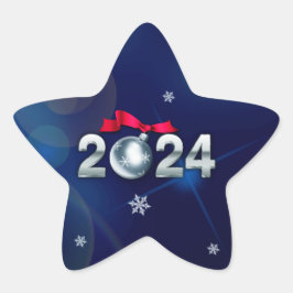 Adesito Estrela Feliz ano novo 2024. Presente de Feriado