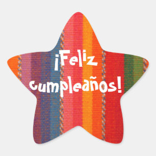 Adesito Estrela Feliz Cumpleanos Sticker