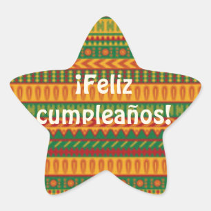 Adesito Estrela Feliz Cumpleanos Sticker