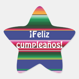 Adesito Estrela Feliz Cumpleanos Sticker