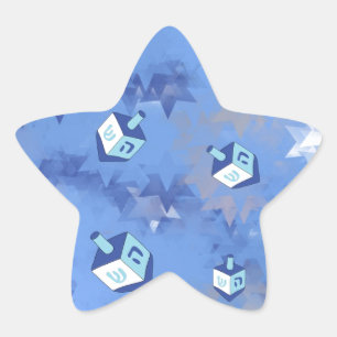 Adesito Estrela Feliz Hanukkah Estrela Cadente e Piões de Hanukkah
