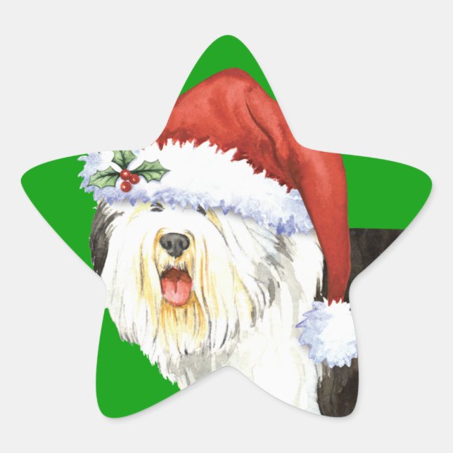 Adesito Estrela Feliz Howlidays Old English Sheepdog (Frente)