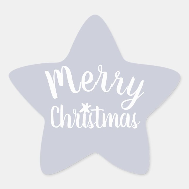 Adesito Estrela Feliz Natal Cinza (Frente)