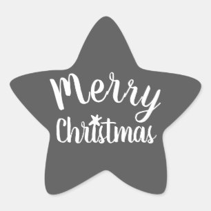 Adesito Estrela Feliz Natal Cinzas Modernas