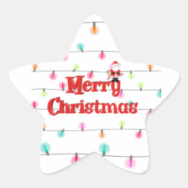 Adesito Estrela Feliz Natal Festivo Luzes de Férias com Papais noe