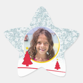 Adesito Estrela Feliz Natal Foto da Ilustração do Inverno