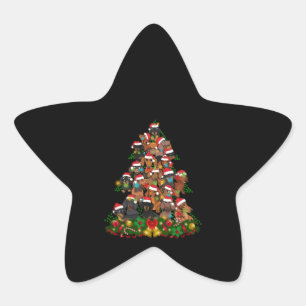 Adesito Estrela Feliz Natal Luzes de árvore de Natal de Cão