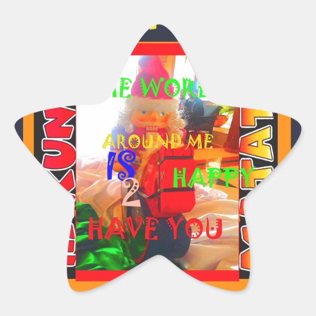 Adesito Estrela Feliz Natal O mundo à minha volta é feliz (Frente)