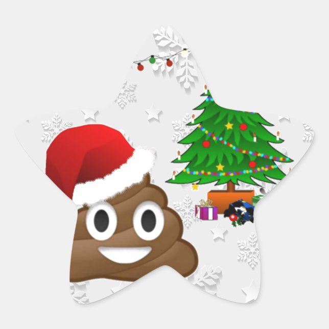 Adesito Estrela feliz natal poo emoji (Frente)