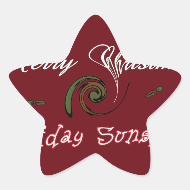 Adesito Estrela Feriado Vermelho Feriado de Natal Desejo Sol.png (Frente)