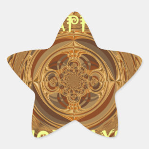 Adesito Estrela Feriados Felizes Círculo Impressão/Design