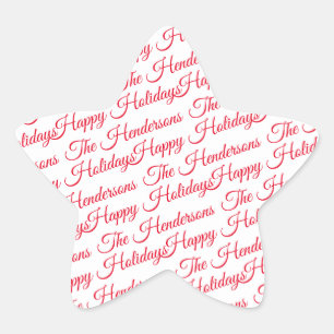 Adesito Estrela Feriados Felizes Personalizados