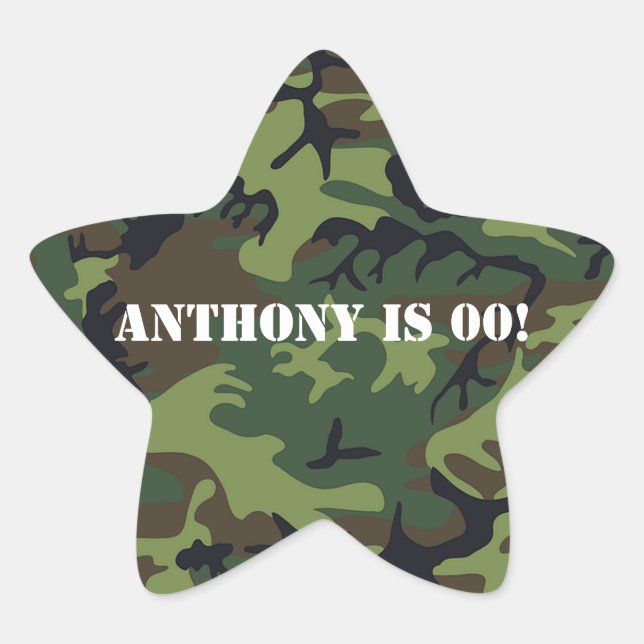 Adesito Estrela Festa de Aniversário com tema do Exército (Frente)