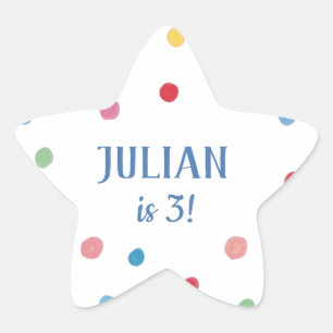 Adesito Estrela Festa de Aniversário de criança de Bolinhas de Bol