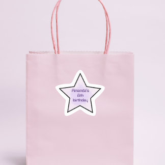 Adesito Estrela Festa de Aniversário Infantil Estrela Pastel Retro