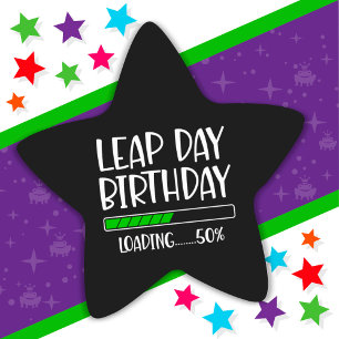 Adesito Estrela Fev 29 Dia de Leap Aniversário 50% Ano de Carregam