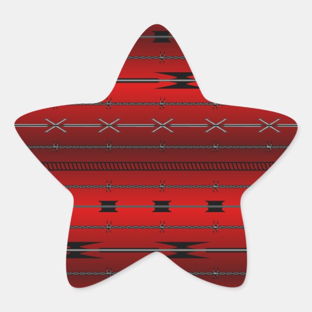 Adesito Estrela Fios de aço vermelho (Frente)