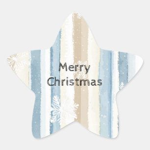Adesito Estrela Flocos de neve de natal com creme azul