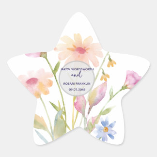 Adesito Estrela flor de aquarela editável