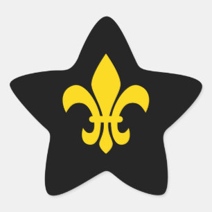 Adesito Estrela Flor de lis Dourado