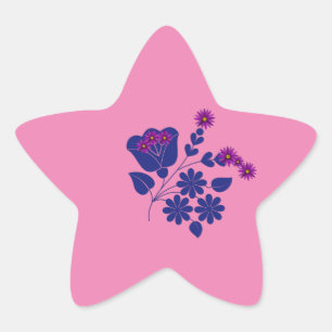Adesito Estrela Flor Rosa Estrela