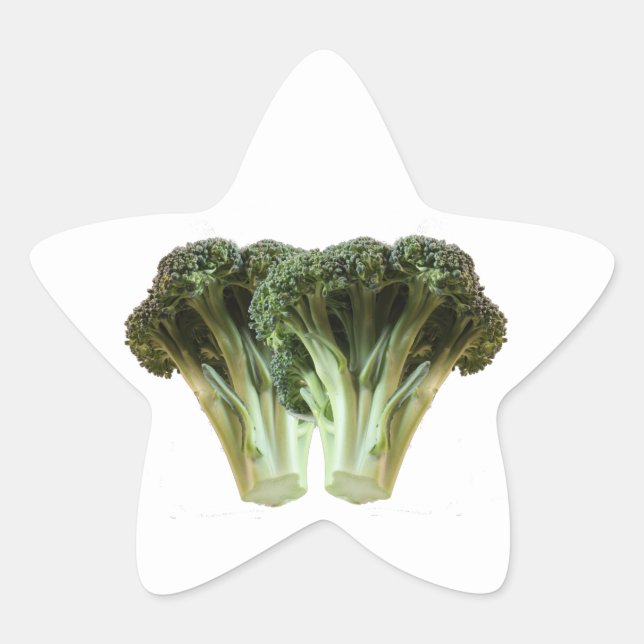 Adesito Estrela Flores de brócolis verdes brilhantes (Frente)