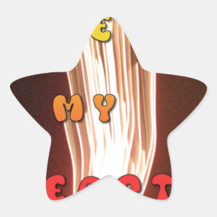 Adesito Estrela Fogo na minha Impressão de Arte Cardíaca