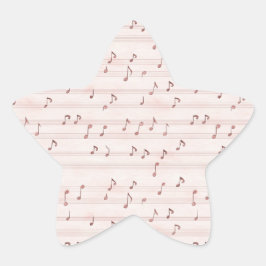 Adesito Estrela Folha de Notas Musicais Rosa