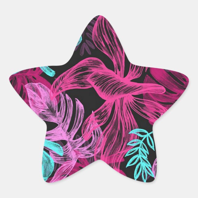 Adesito Estrela Folhas tropicais (Frente)