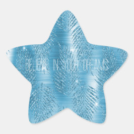 Adesito Estrela Folhas Tropicais Azuis de Glam Aqua