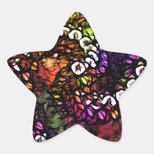 Adesito Estrela Frente roxo Psicodélico Arco-Íris Espiral Trippy