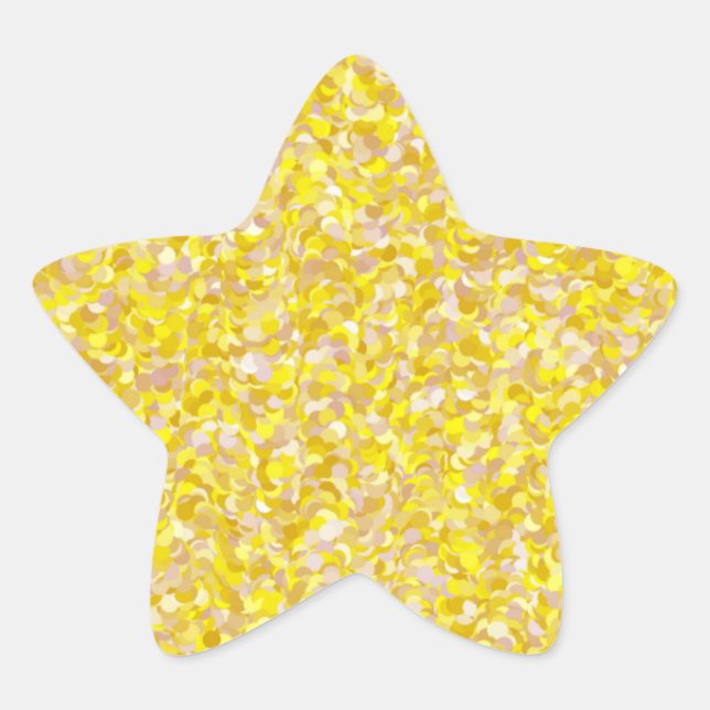 Adesito Estrela Fundo Glitter Abstrato Amarelo Estrela (Frente)