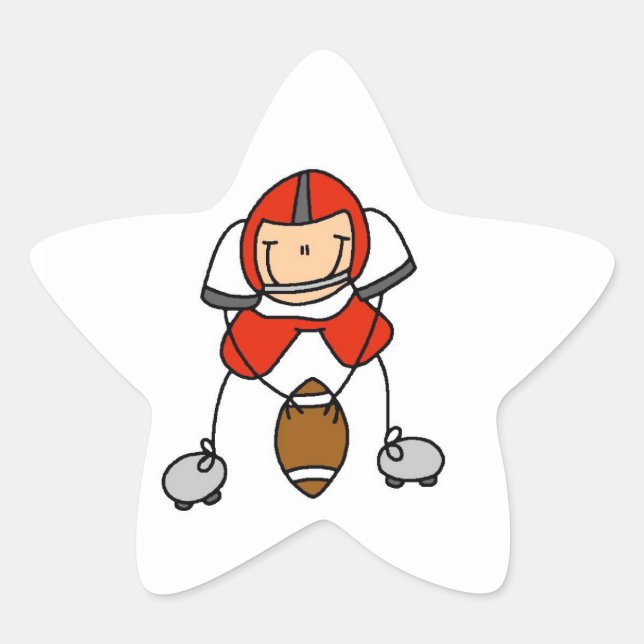 Adesito Estrela Futebol de Boneco Vermelho (Frente)