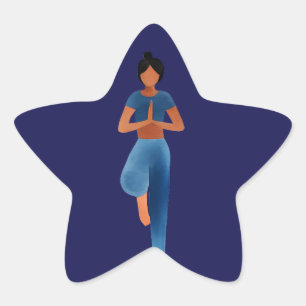 Adesito Estrela Garota yoga, arte yoga