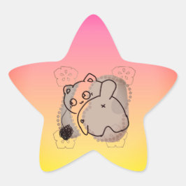 Adesito Estrela Gato Brincalhão com Linha