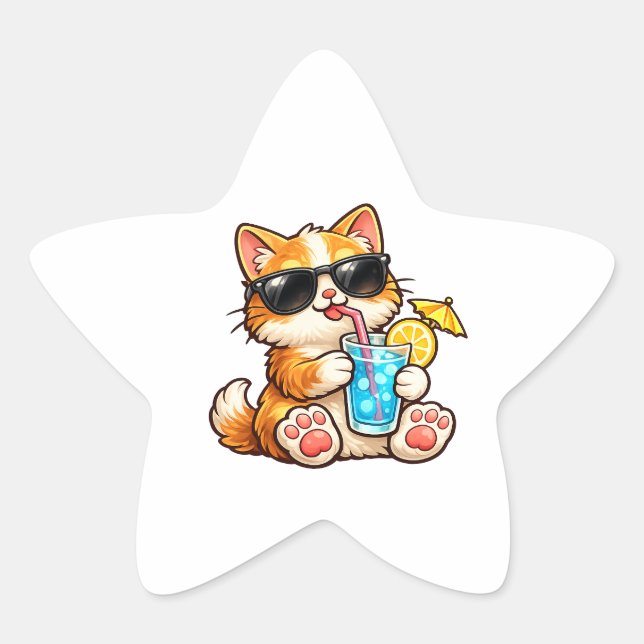 Adesito Estrela Gato Legal de Verão (Frente)