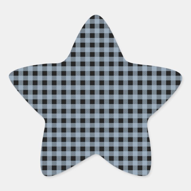 Adesito Estrela Gingham Slate and Black (Frente)