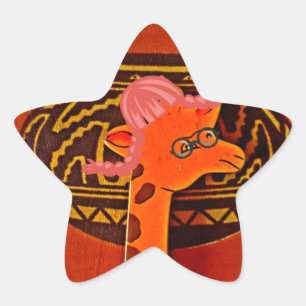 Adesito Estrela Giraffe Hat Art Impressão