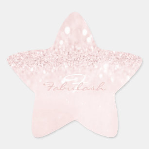 Adesito Estrela Girly Monograma Sparkly Glitter Star Sparkl 16