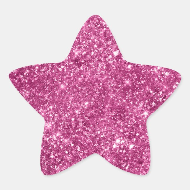 Adesito Estrela Girly Pink Glitzy Glitter (Frente)
