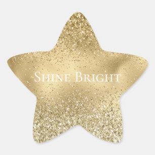Adesito Estrela Glam Dourado Glitzy Sparkle Glitter