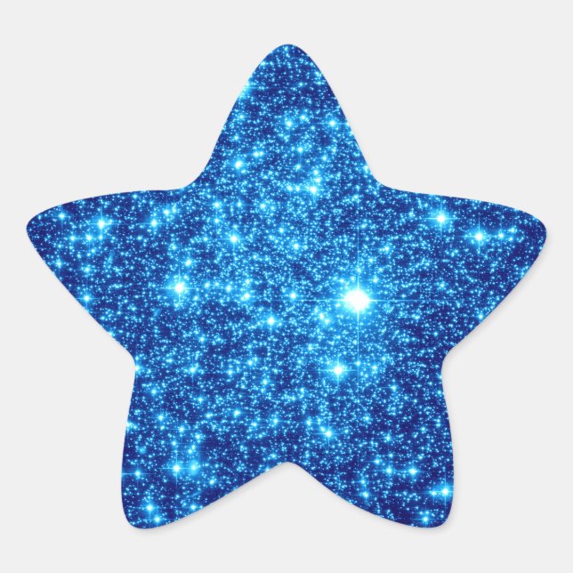 Adesito Estrela Glitter Astral Azul (Frente)