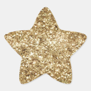 Adesito Estrela Glitter Confetti Dourado