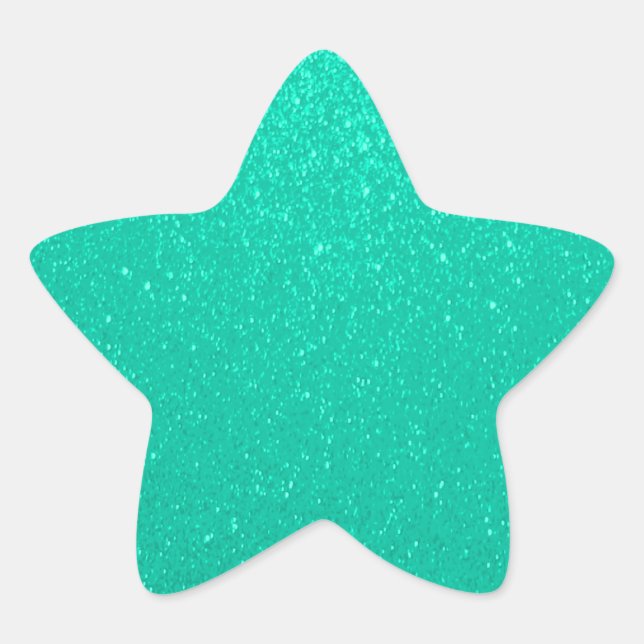 Adesito Estrela Glitter de Teal Suave (Frente)