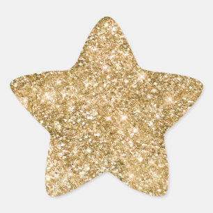 Adesito Estrela Glitter Dourado