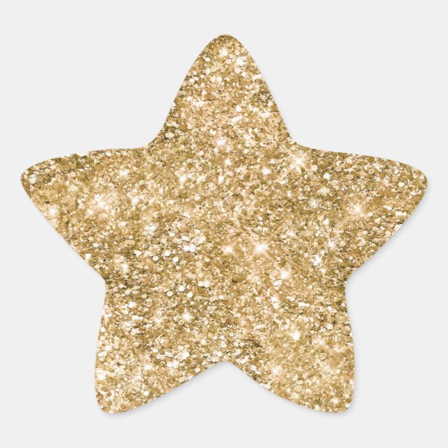 Adesito Estrela Glitter Dourado (Frente)